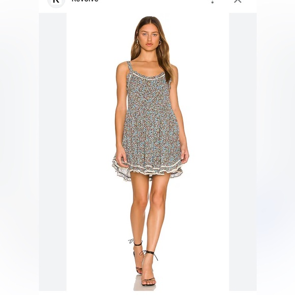 Spell and the Gypsy navy poppy strappy floral ditsy mini dress size xsmall - Picture 1 of 16